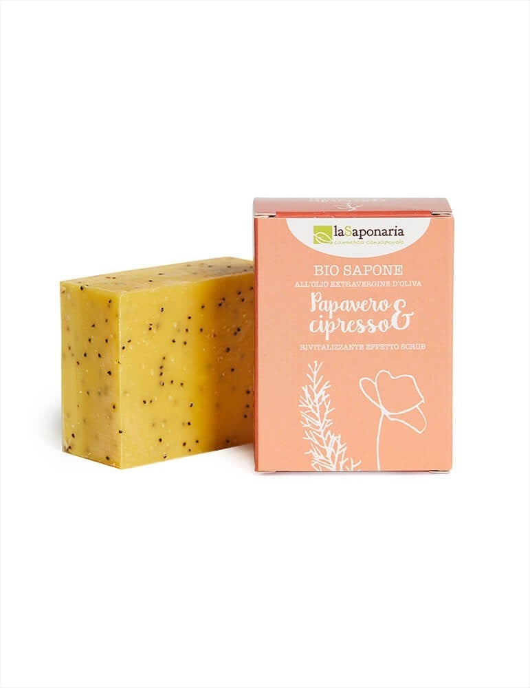 Sapone papavero e cipresso - Sapone Rivitalizzante Esfoliante