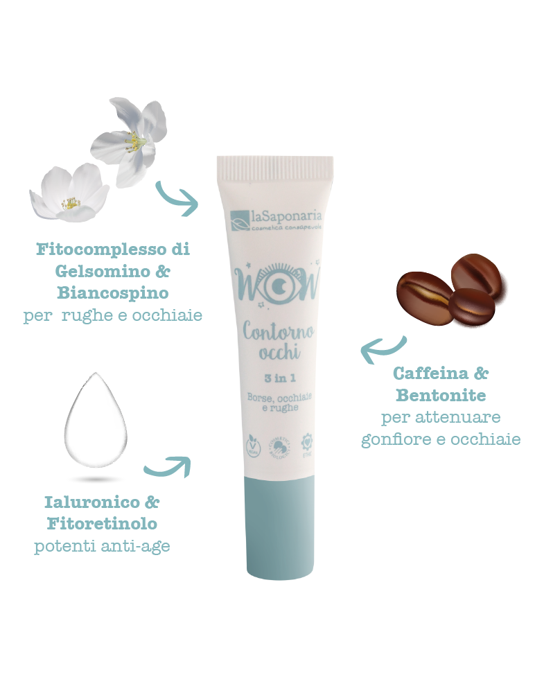 Crema Contorno Occhi 3 in 1 Liftante Antiage WOW - Borse, Rughe, Occhiaie