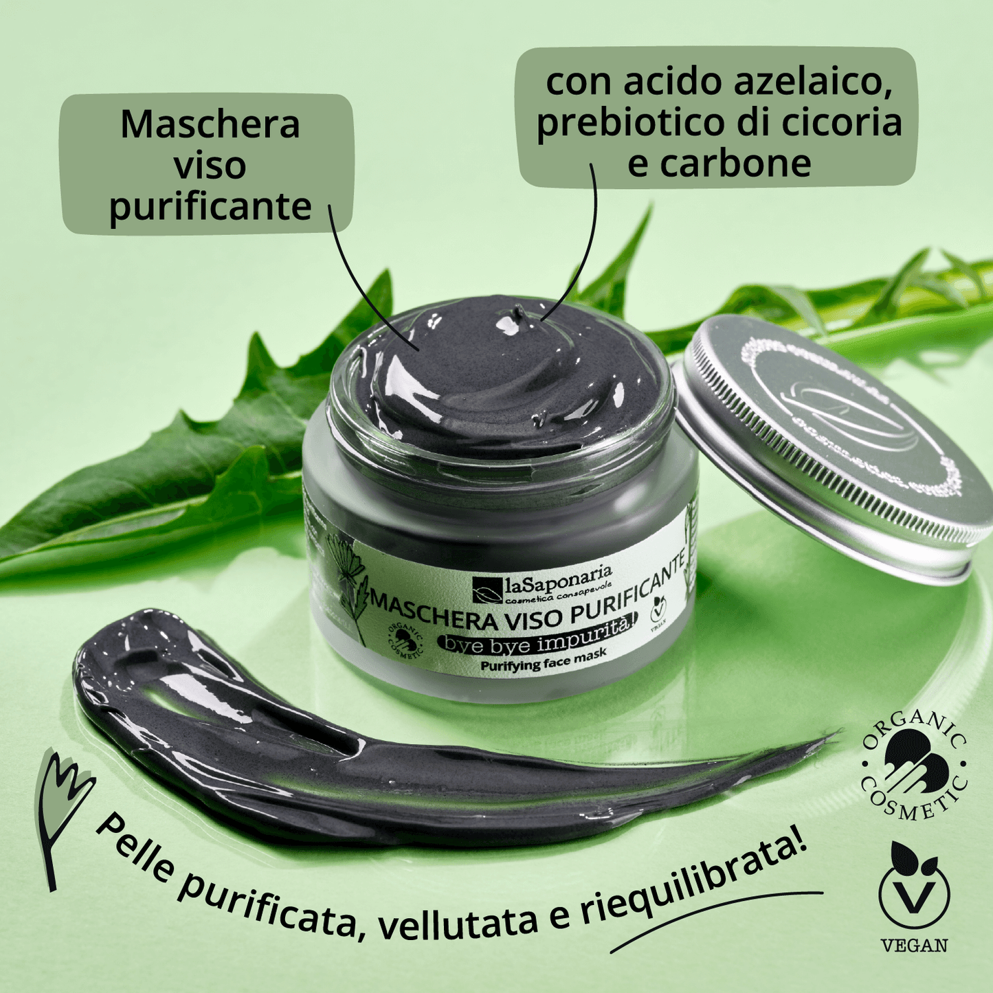Bye Bye Impurità - Maschera viso purificante per pelli miste e grasse