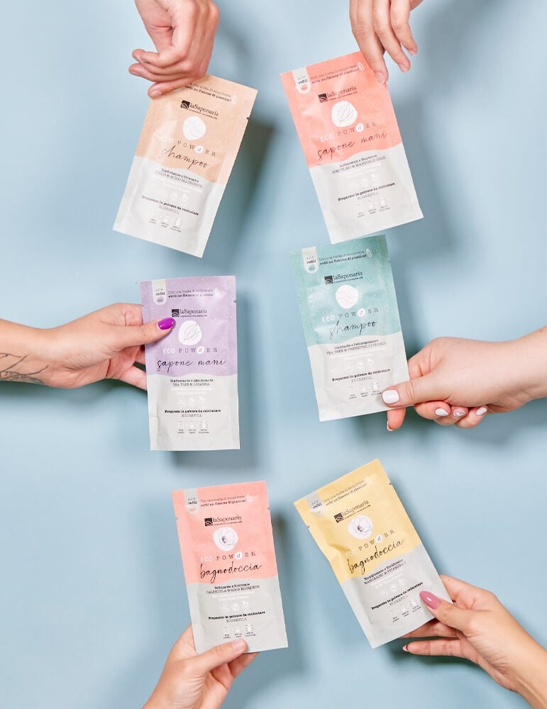 Bagnodoccia in polvere Mandarino e Vitamica C Eco Powder Energizzante e Tonificante