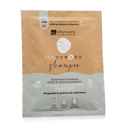 Shampoo in Polvere Cocco e Acido Ialuronico Rinforzante e Idratante