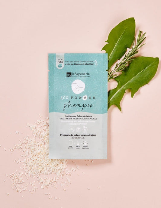Shampoo in Polvere Lucidante e Seboregolatore Tea Tree e Prebiotici