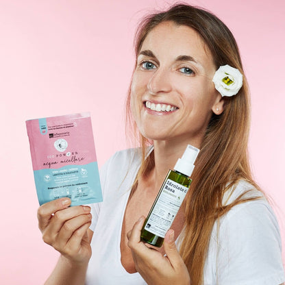 Acqua micellare in polvere Eco Powder Detergente Viso Occhi e Labbra Lenitiva e Idratante