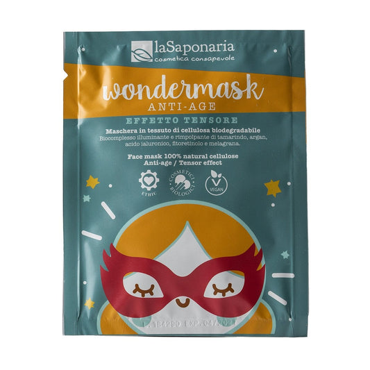 Wondermask Anti Age Maschera Viso In Tessuto Effetto Tensore Illuminante