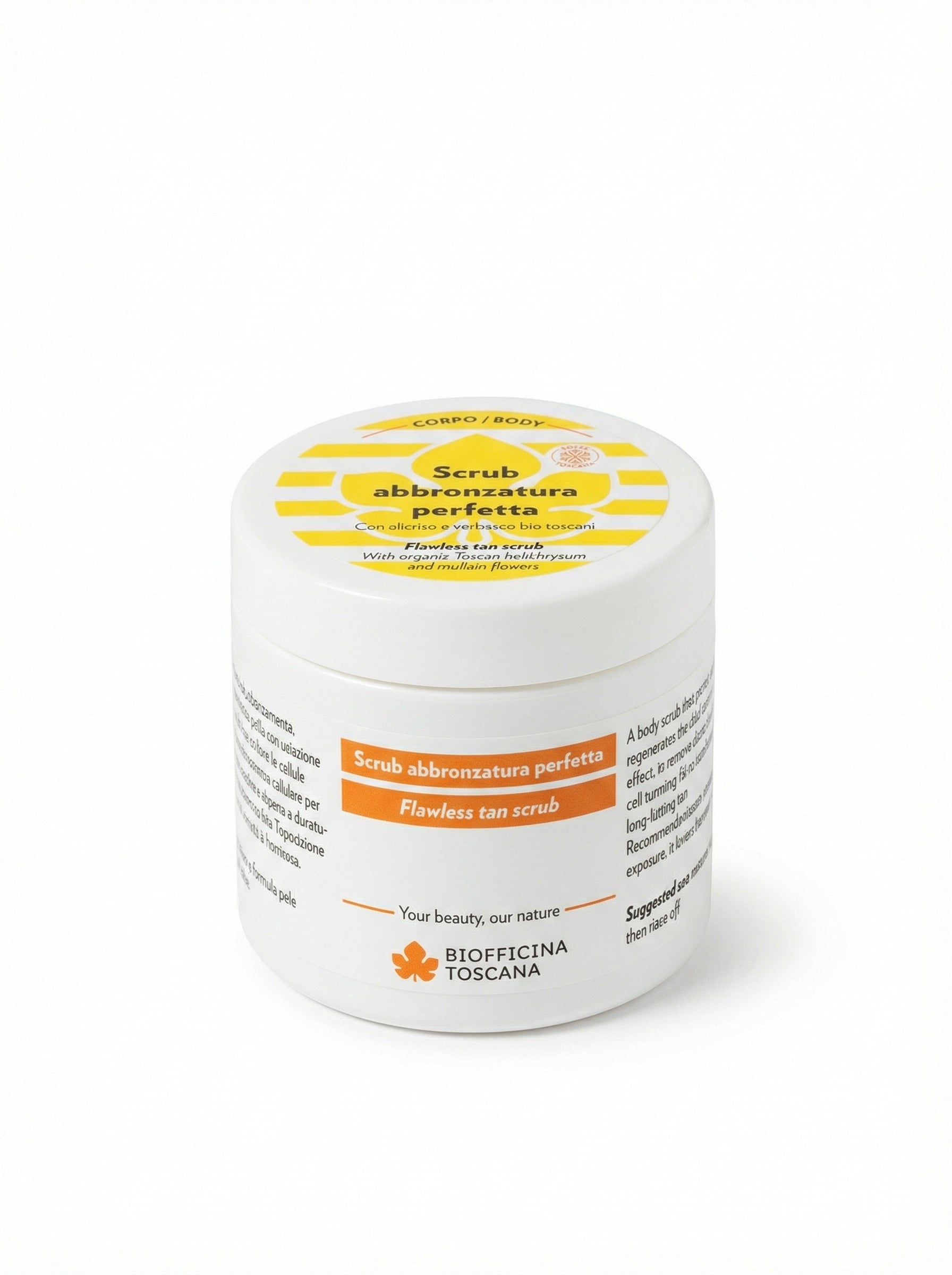 Scrub abbronzatura perfetta by Biofficina Toscana — product photo on white background