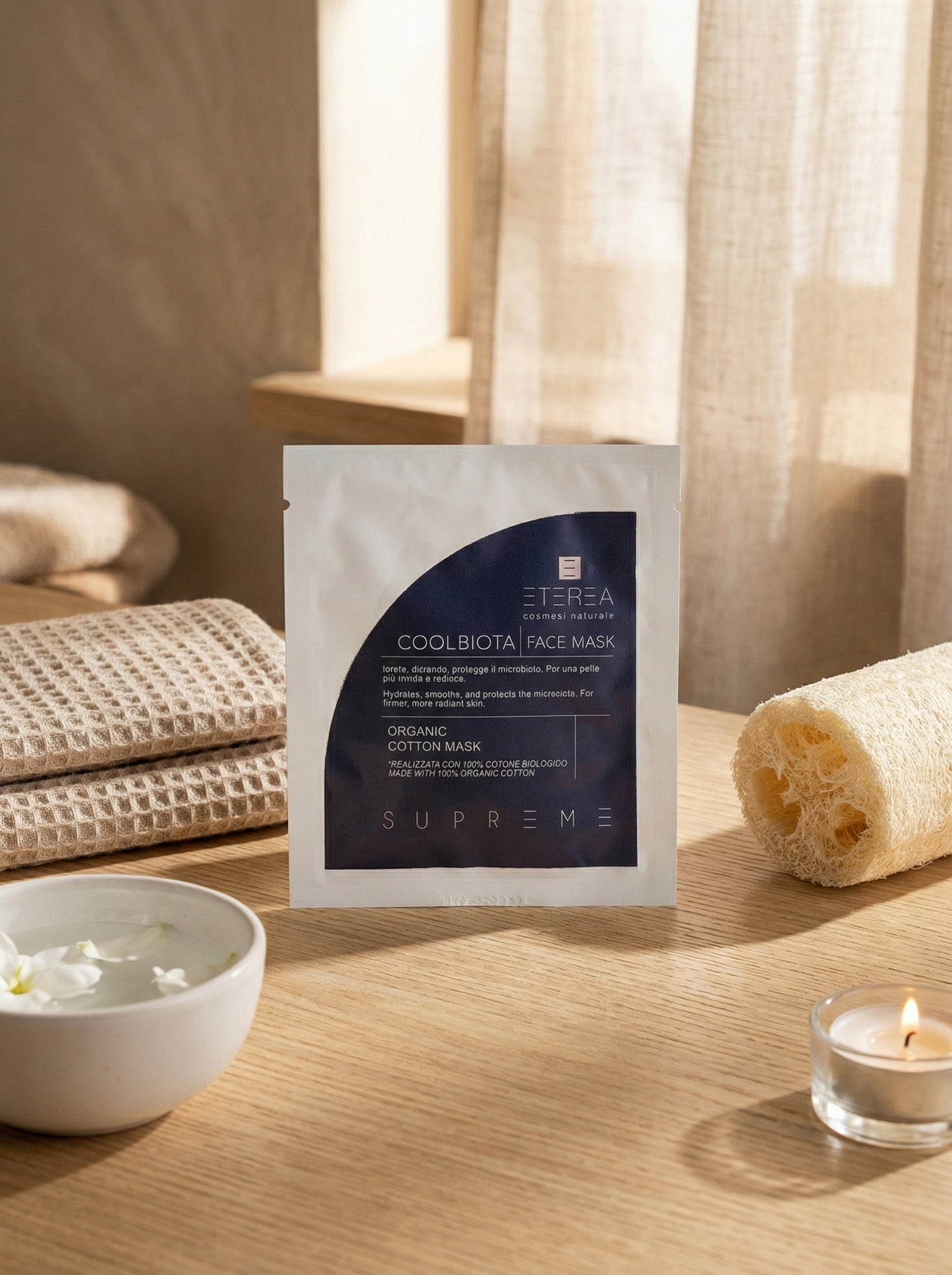 Supreme Coolbiota face mask – Maschera viso idratante e lenitiva by Eterea — hero product photo