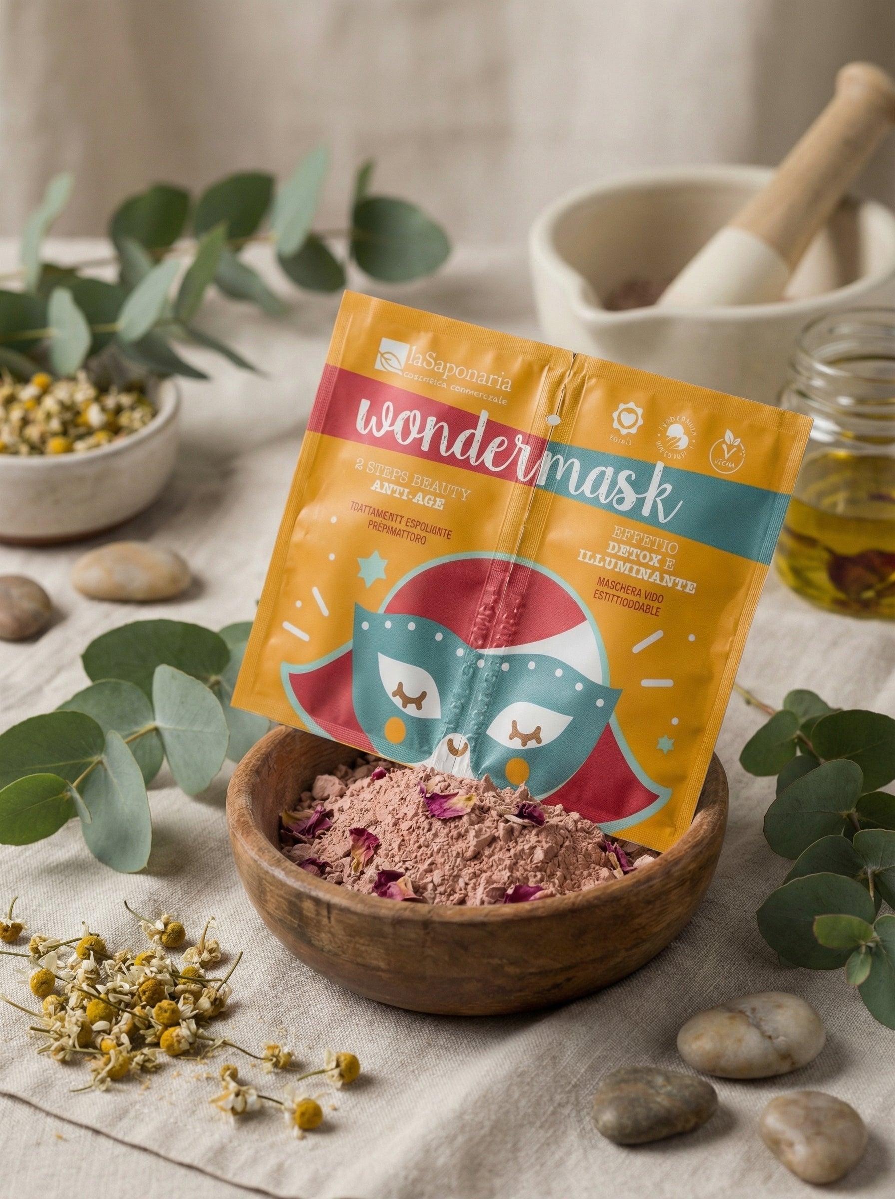 Wondermask - maschera 2 steps beauty anti age by La Saponaria — hero product photo